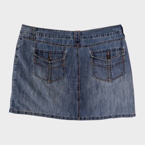 Faded Glory Misses Size 14 Blue Denim Mini Skirt - Picture 6 of 8